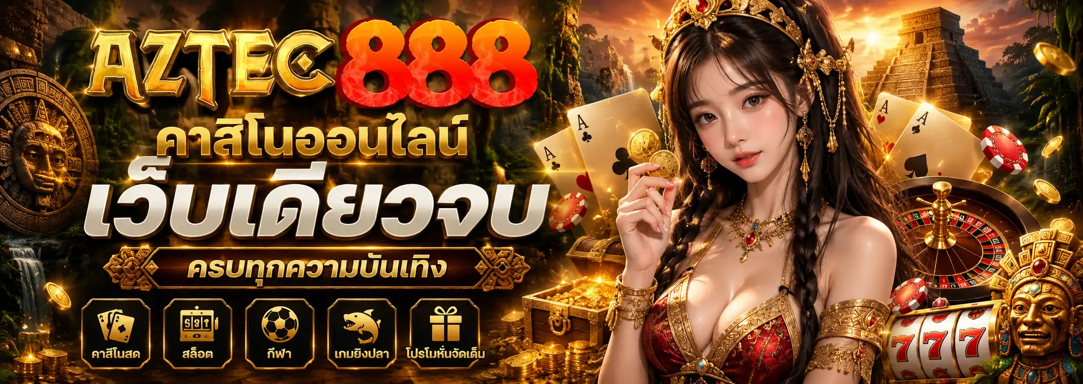 aztec888 คาสิโนออนไลน์ธีมพรีเมียม เว็บเดียวจบ ครบทุกความบันเทิง